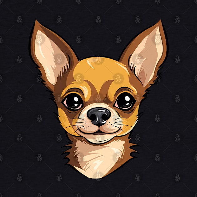 Short haired Chihuahua Cute Puppy Dog Face by Sports Stars ⭐⭐⭐⭐⭐